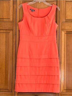 Roz & Ali Dress Pleats Stretch Sleeveless Size 10 Wedding Guest, Cocktail Party
